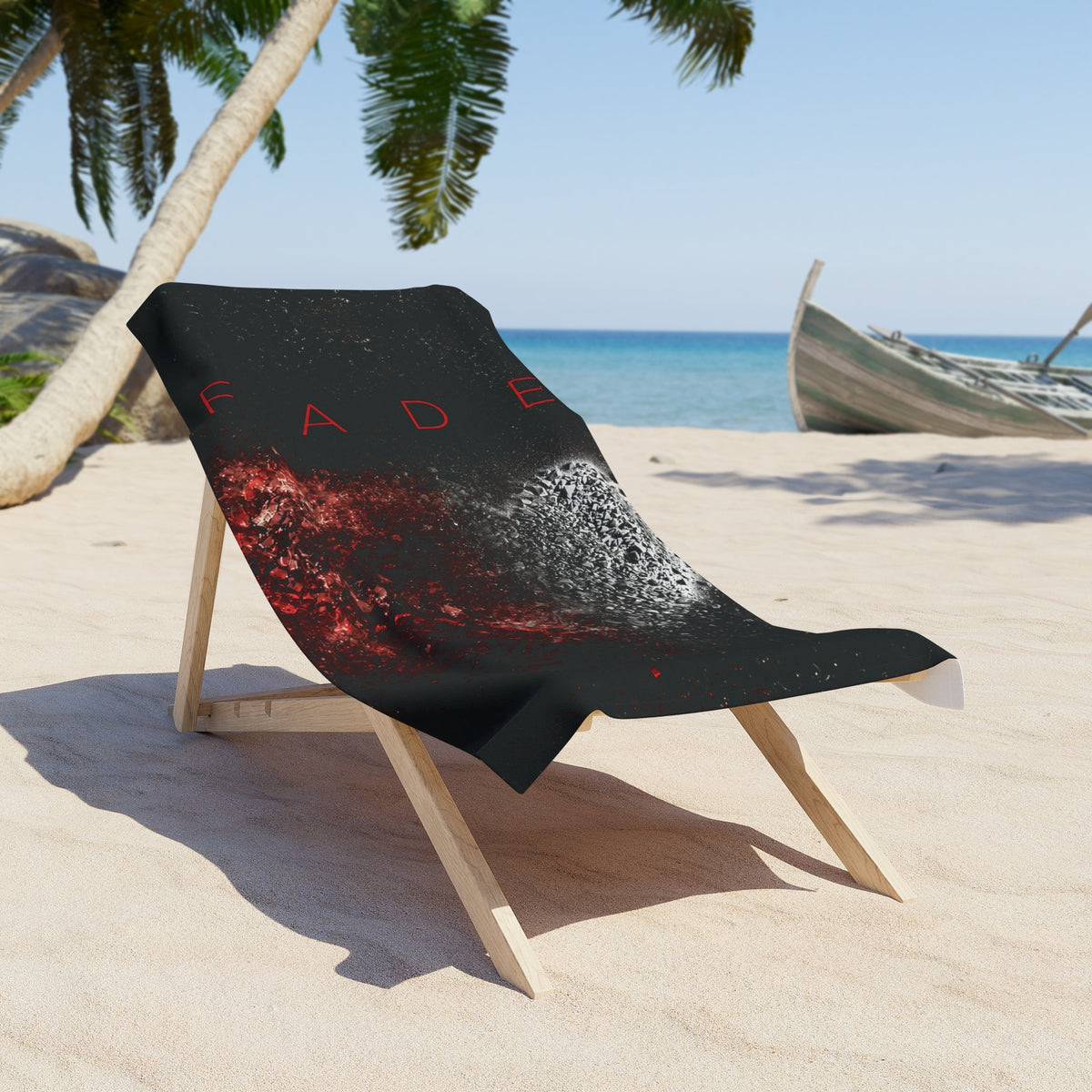 The FADE Beach Towel with Distressed Album Artwork Design