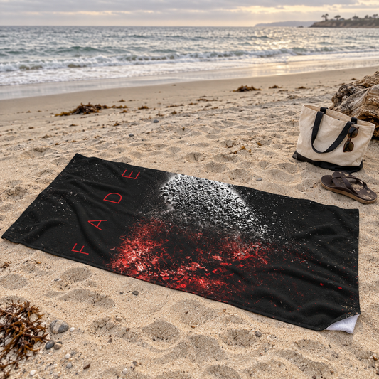The FADE Beach Towel with Distressed Album Artwork Design